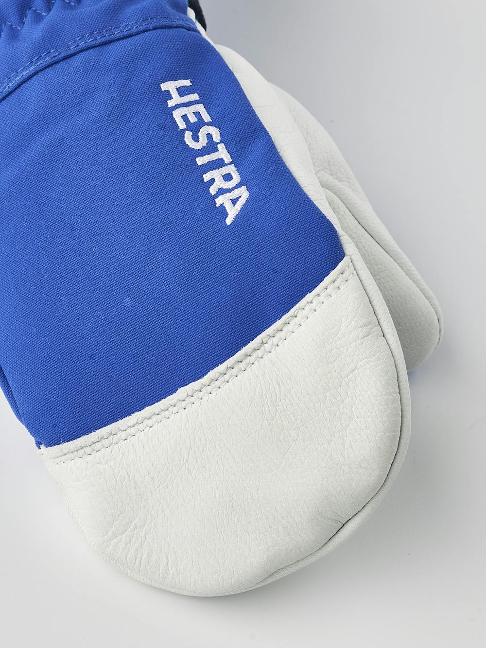Blue mitten with white goat leather palm
 (7 of 12)