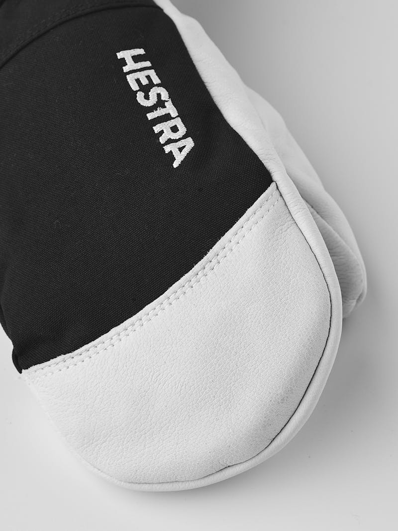 Black mitten with white goat leather palm
 (2 of 8)