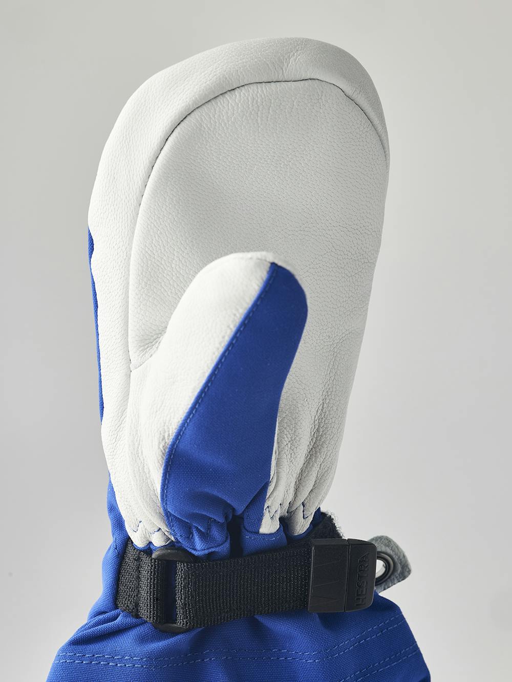 Blue mitten with white goat leather palm
 (5 of 12)