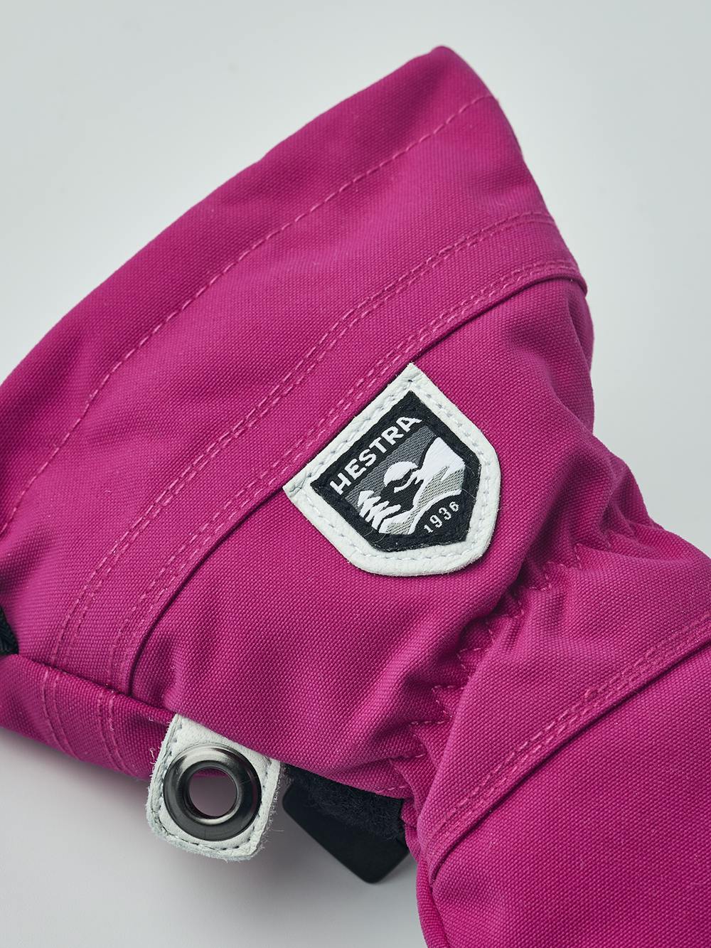 Pink-purple mitten with white goat leather palm
 (5 of 12)