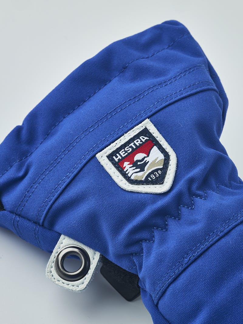 Blue mitten with white goat leather palm
 (5 of 12)