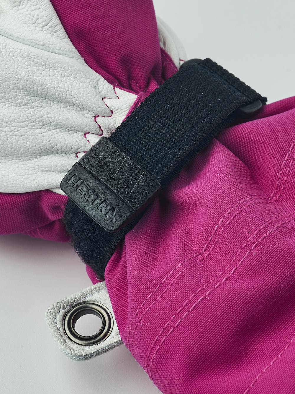 Pink-purple mitten with white goat leather palm
 (7 of 12)