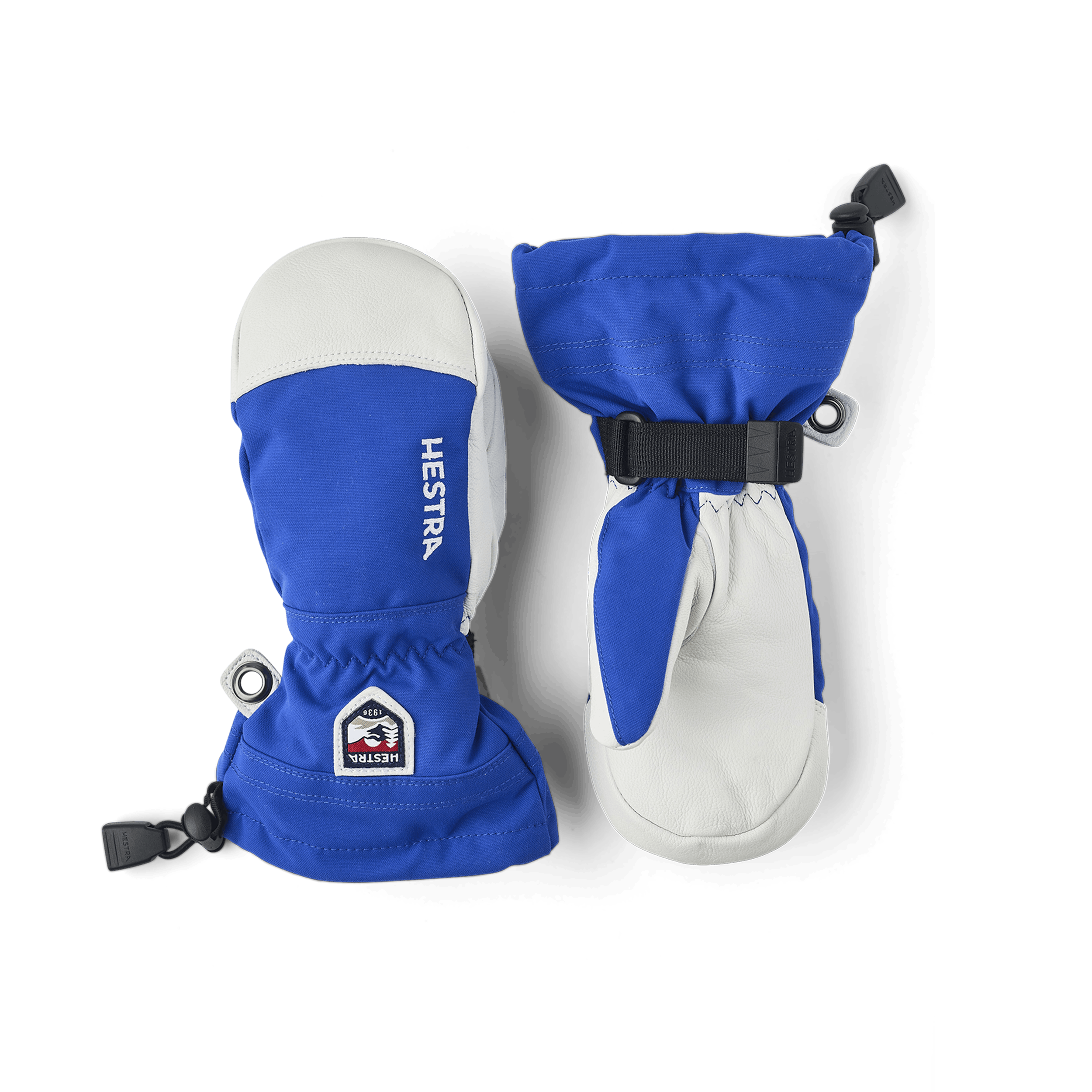 Blå tumhandske med vitt getskinn i innerhanden
(1 av 12)