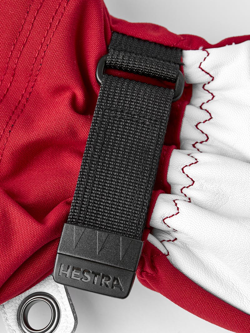 Red mitten with white goat leather palm
 (3 of 12)