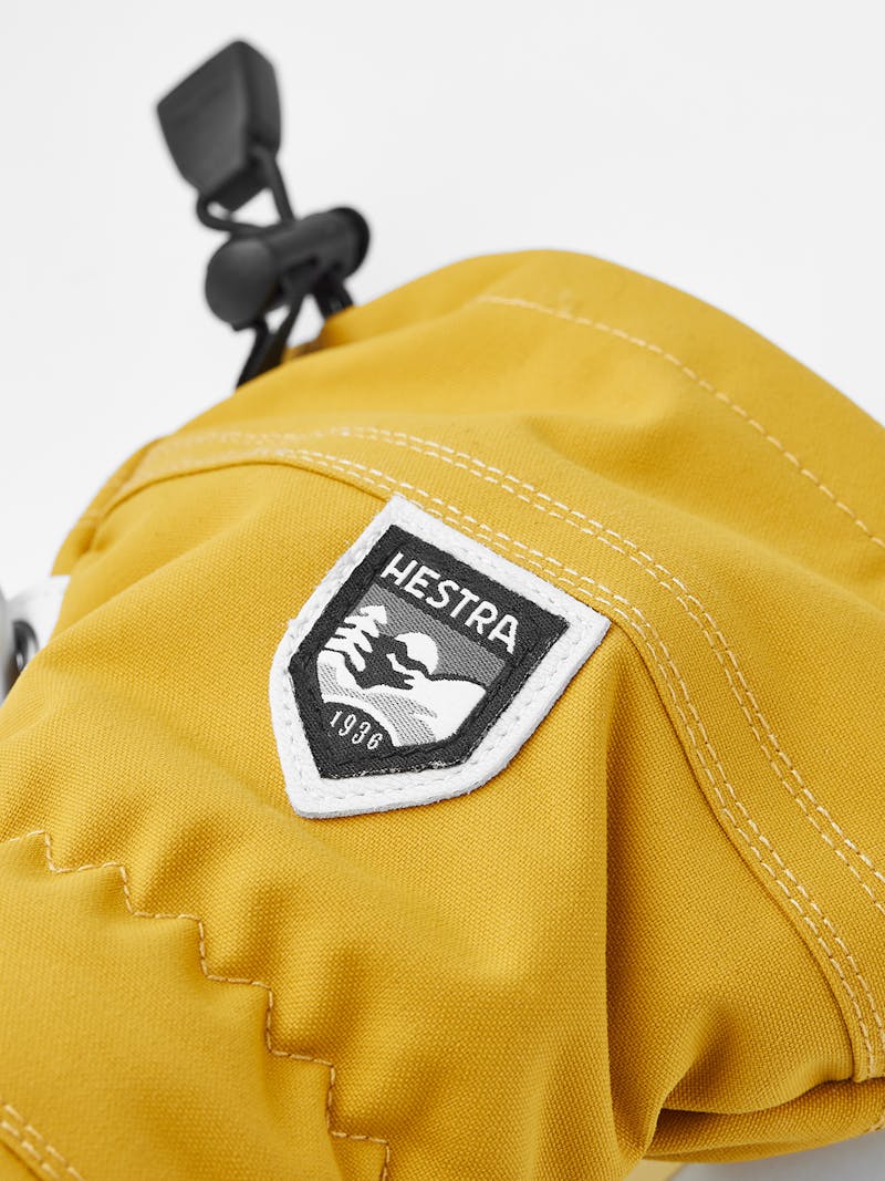 Yellow mitten with white goat leather palm
 (4 of 8)