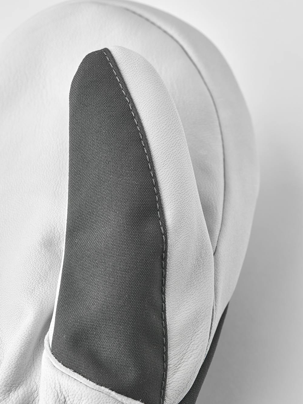 Gray mitten with white goat leather palm
 (2 of 8)