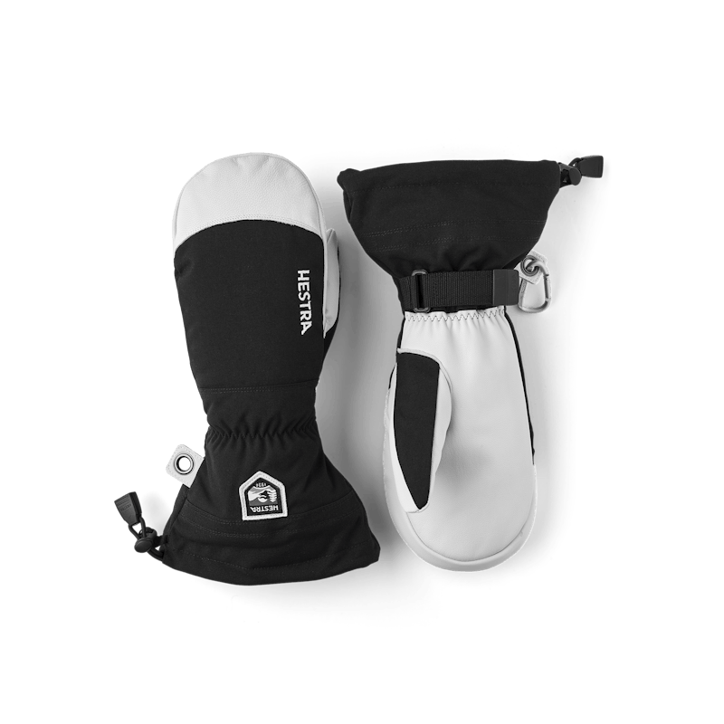 Black mitten with white goat leather palm
 (1 of 9)