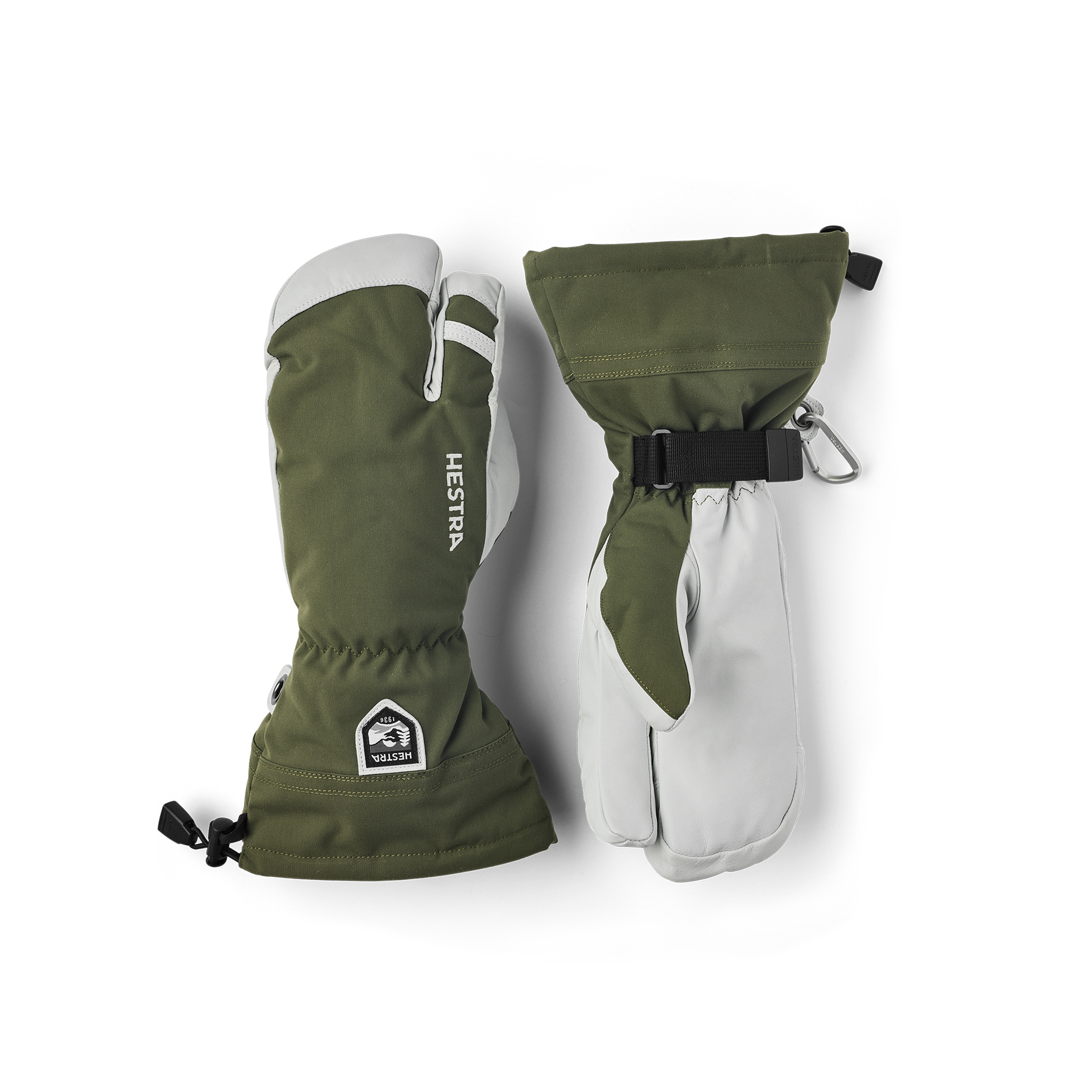 Hestra HELI SKI ヘストラ ヘリ スキー サイズ 9【未使用品】 Army Leather Heli Ski 3-finger - Olive | Hestra Gloves