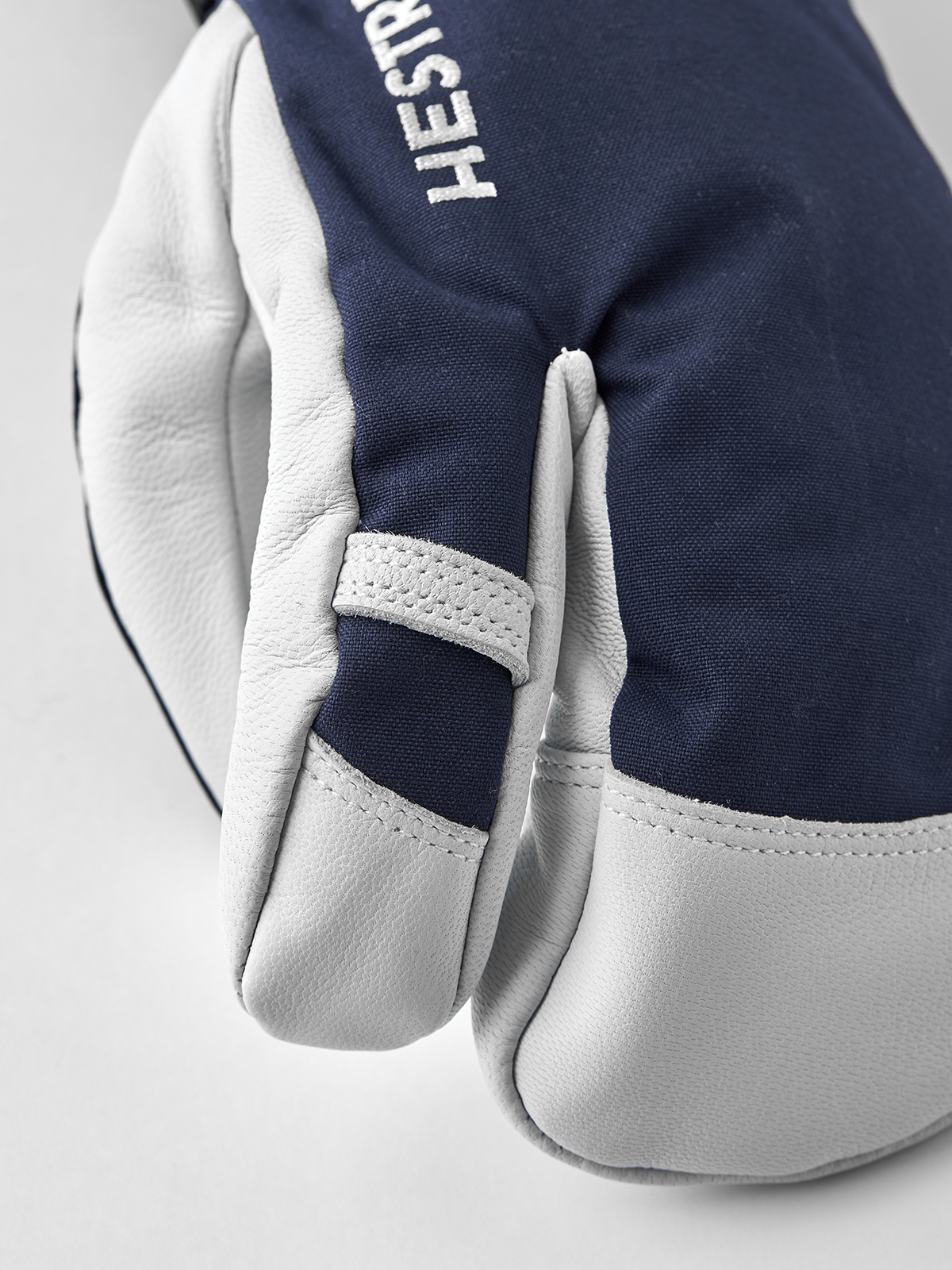 Army Leather Heli Ski 3-finger - Navy Three-finger | Hestra Gloves