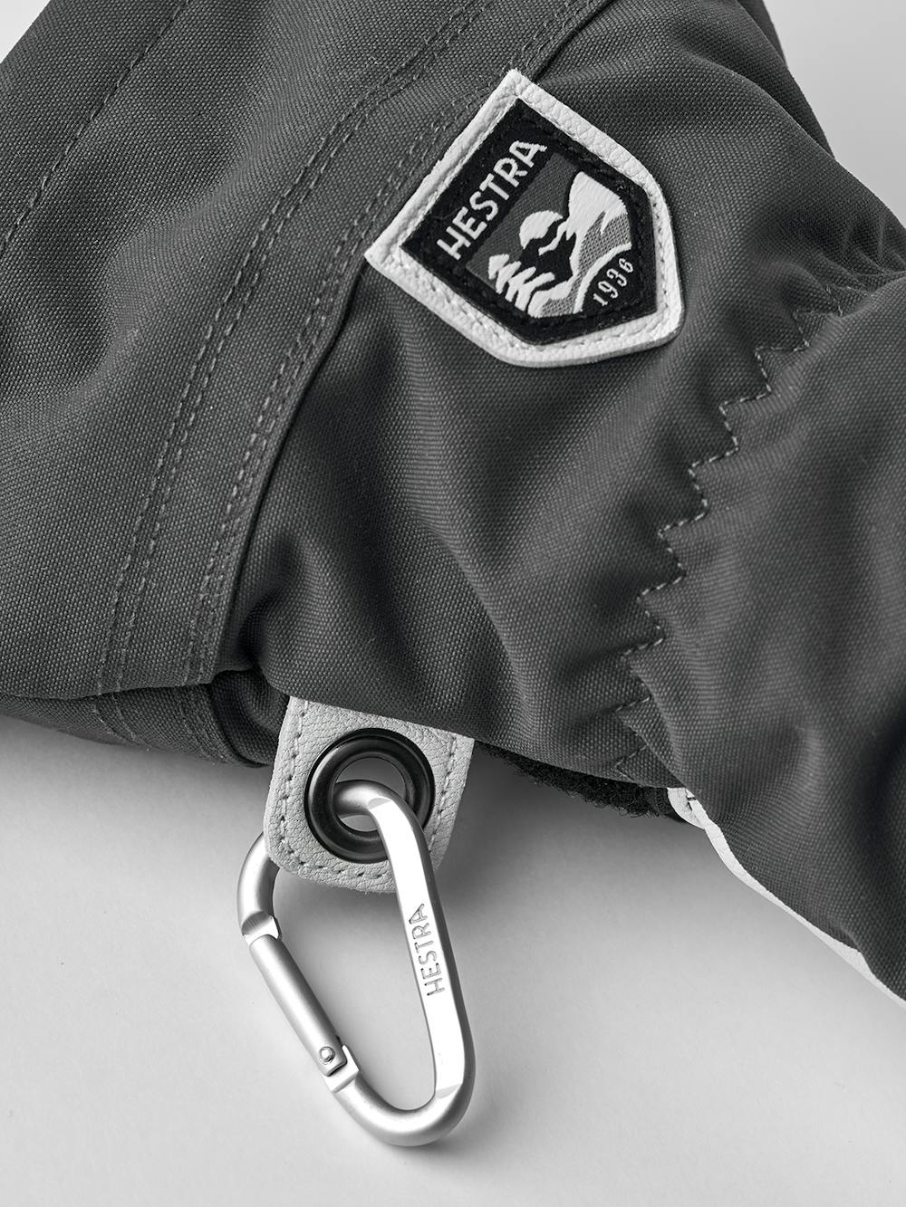 Gray three finger glove with white goat leather palm
(3 of 9)