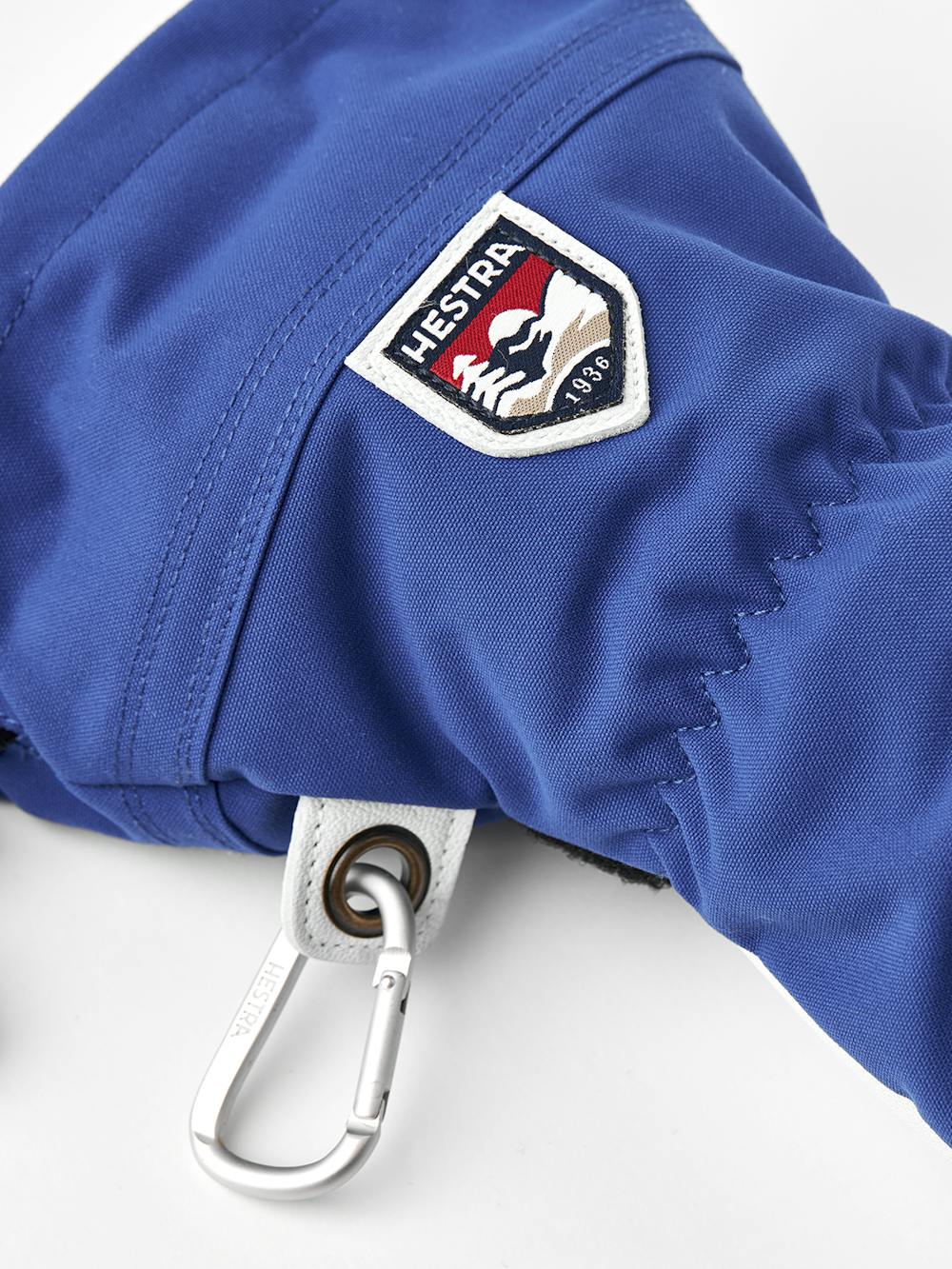 Blue three finger glove with white goat leather palm
(2 of 7)