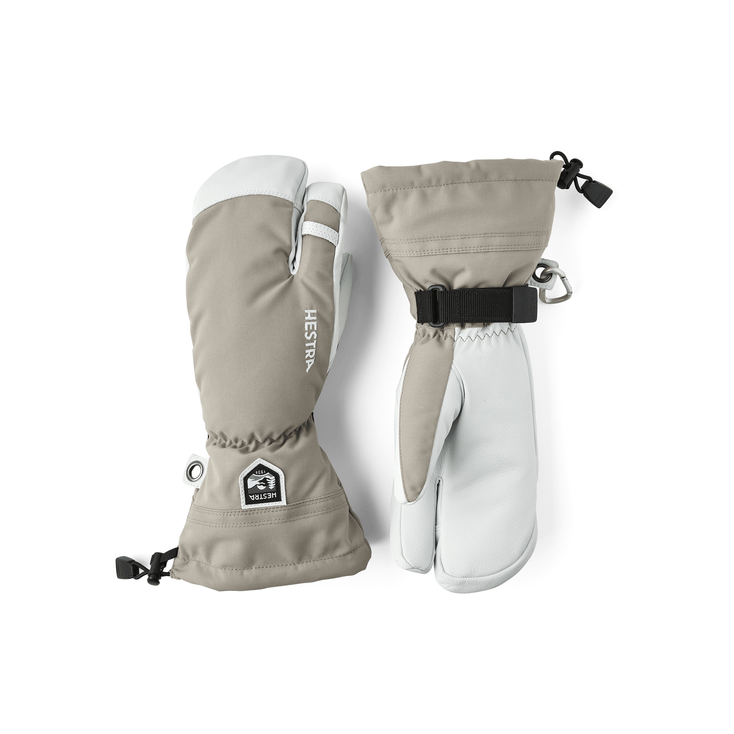 Army Leather Heli Ski 3-finger in the color Khaki (1 of 7)