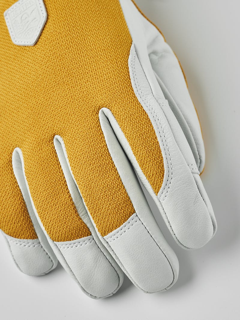 Yellow ski glove with white goat leather palm
 (2 of 5)