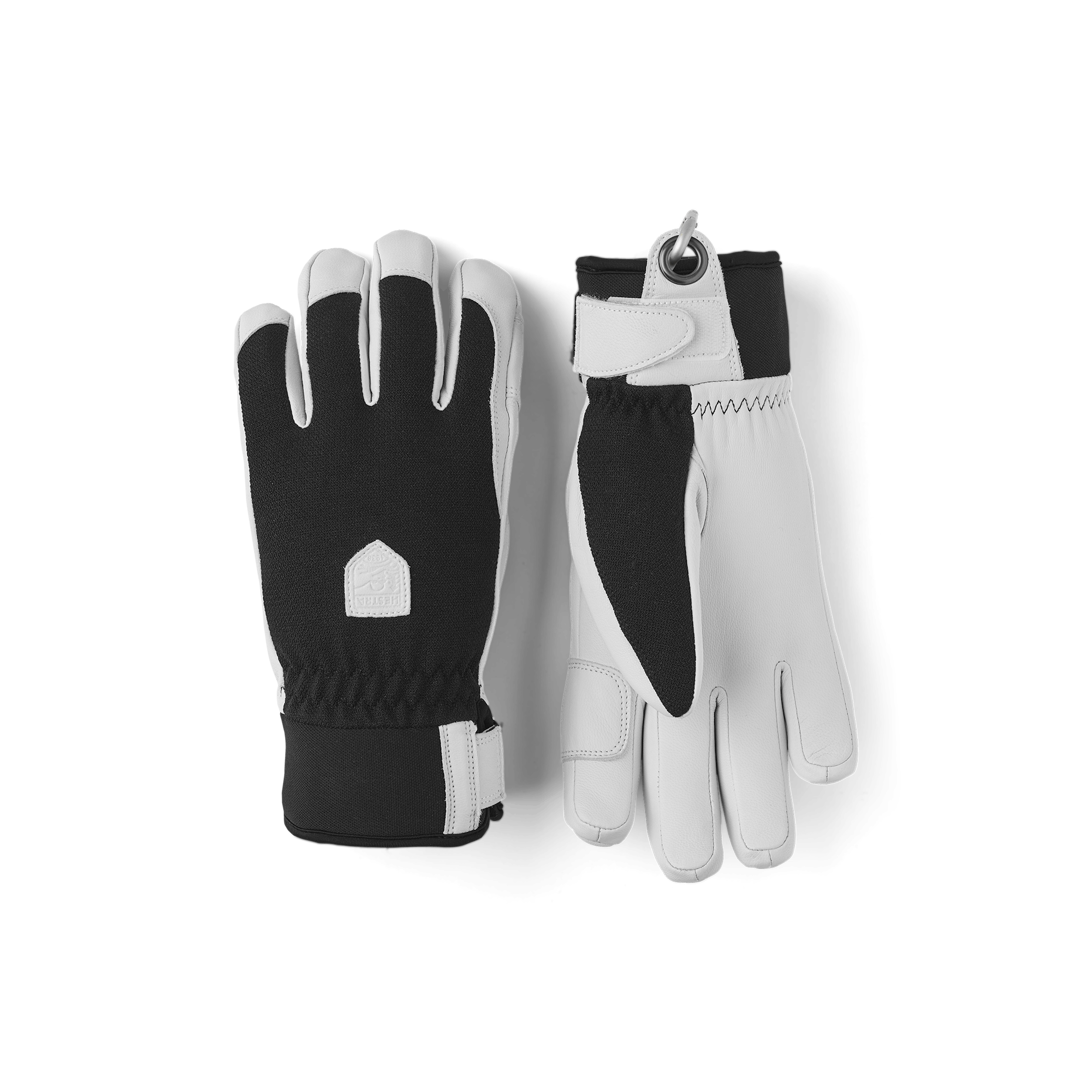 Black ski glove with white goat leather palm
 (1 of 5)