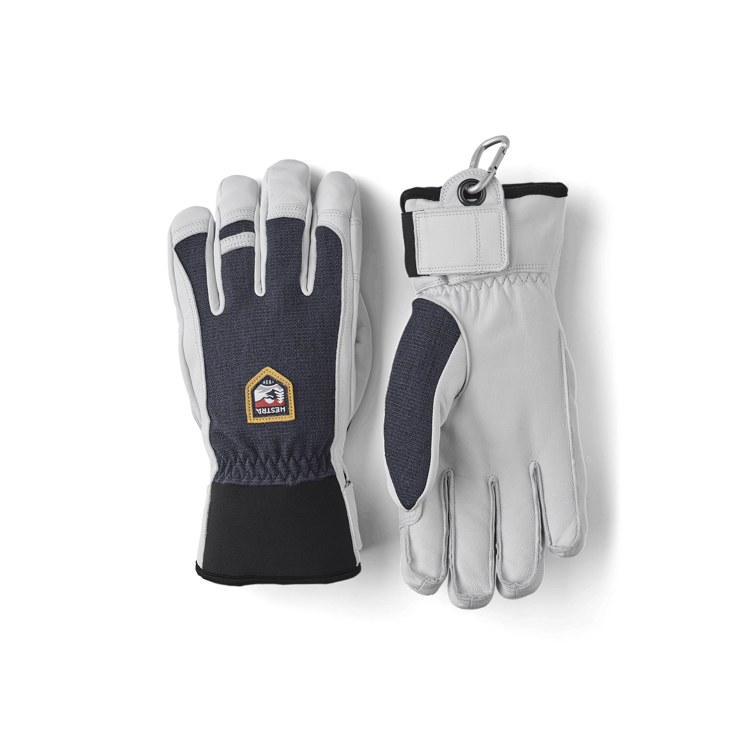 Dark blue ski glove with white goat leather palm
(1 of 6)