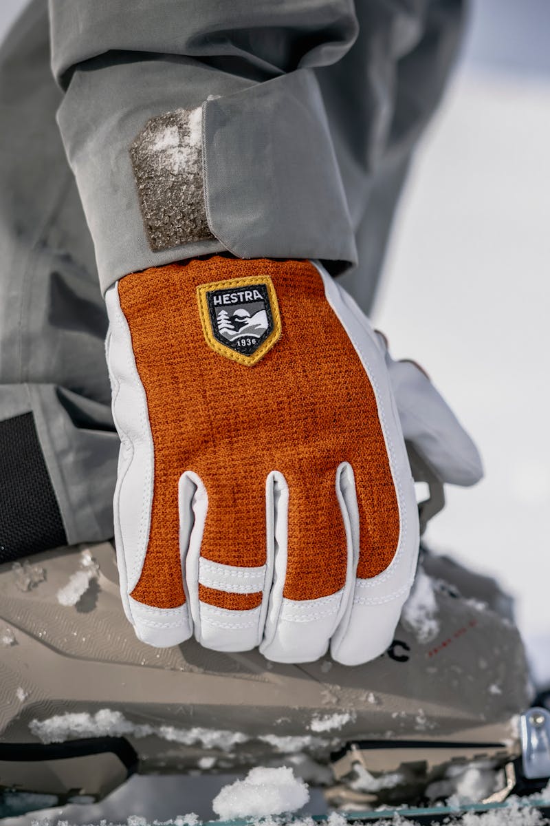 Brick red ski glove with white goat leather palm
 (2 of 9)