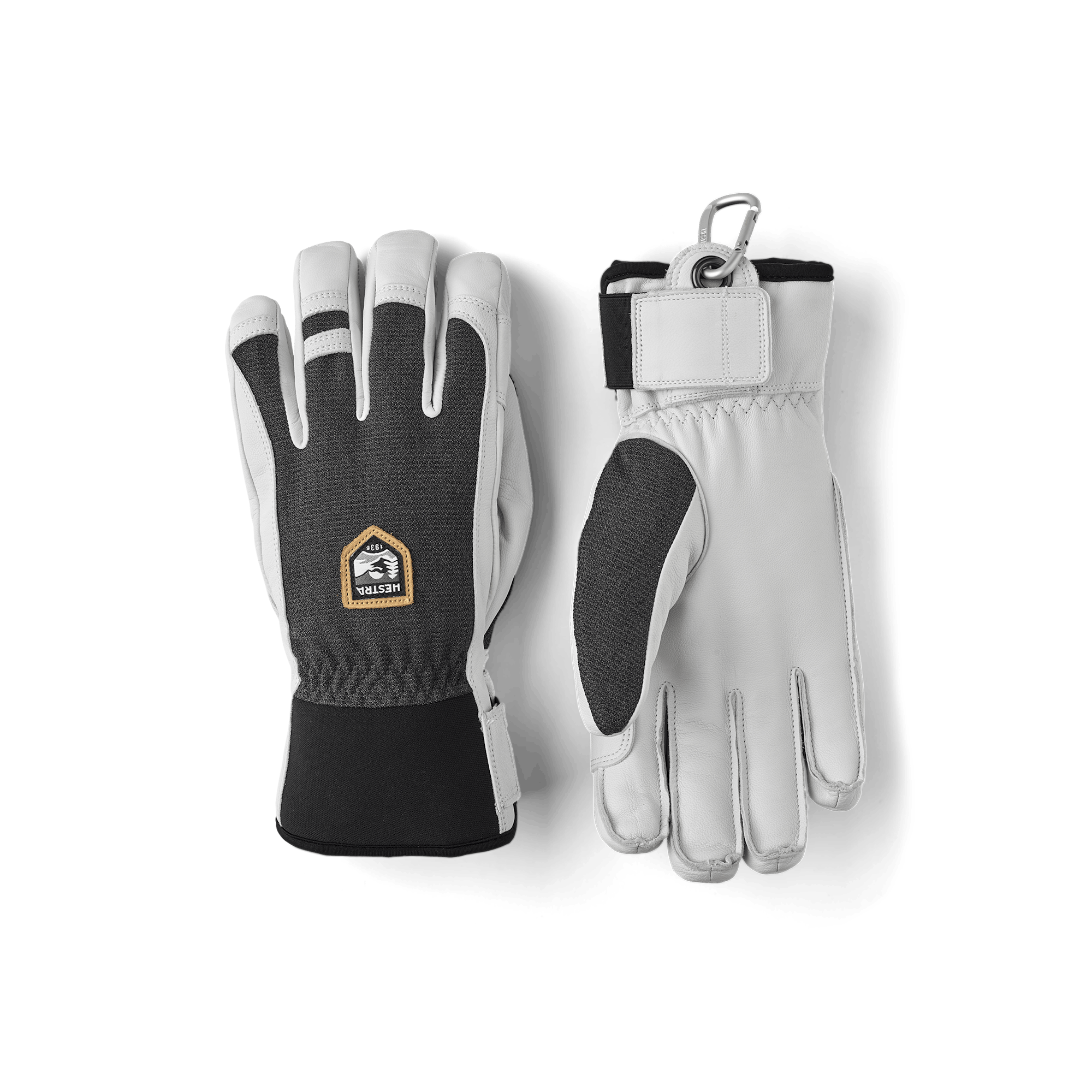 Dark gray ski glove with white goat leather palm
(1 of 8)
