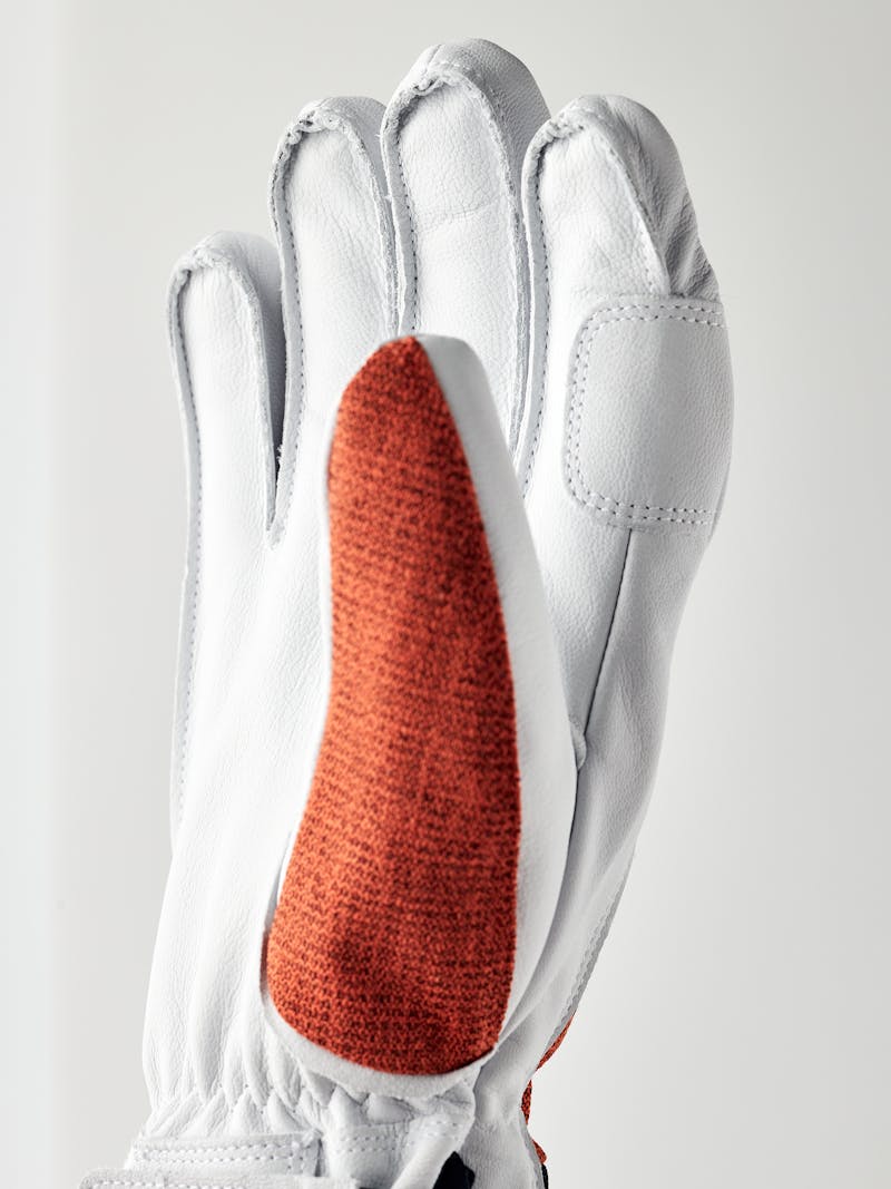 Brick red ski glove with white goat leather palm
 (3 of 9)