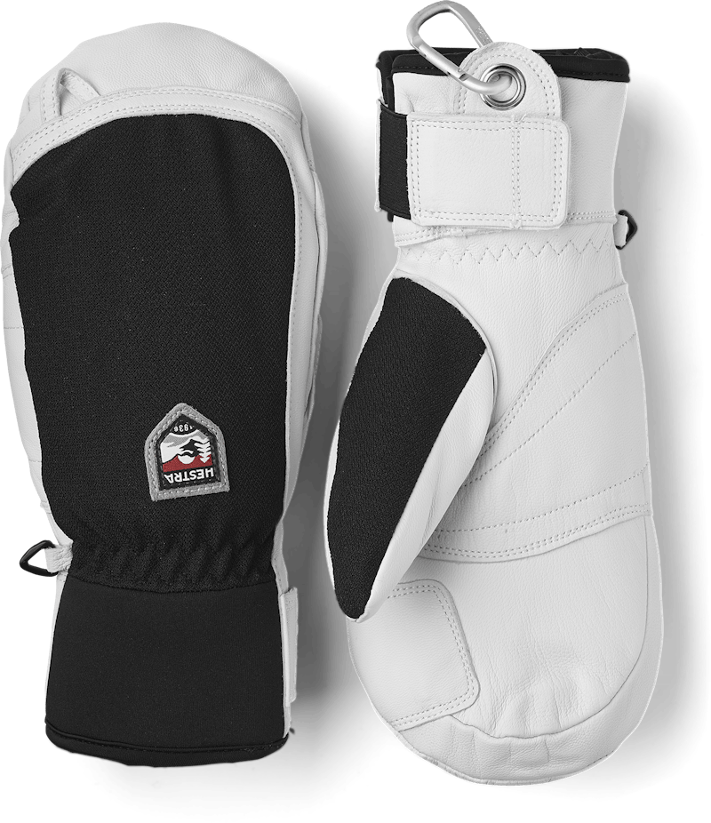Black mitten with white goat leather palm
 (1 of 7)