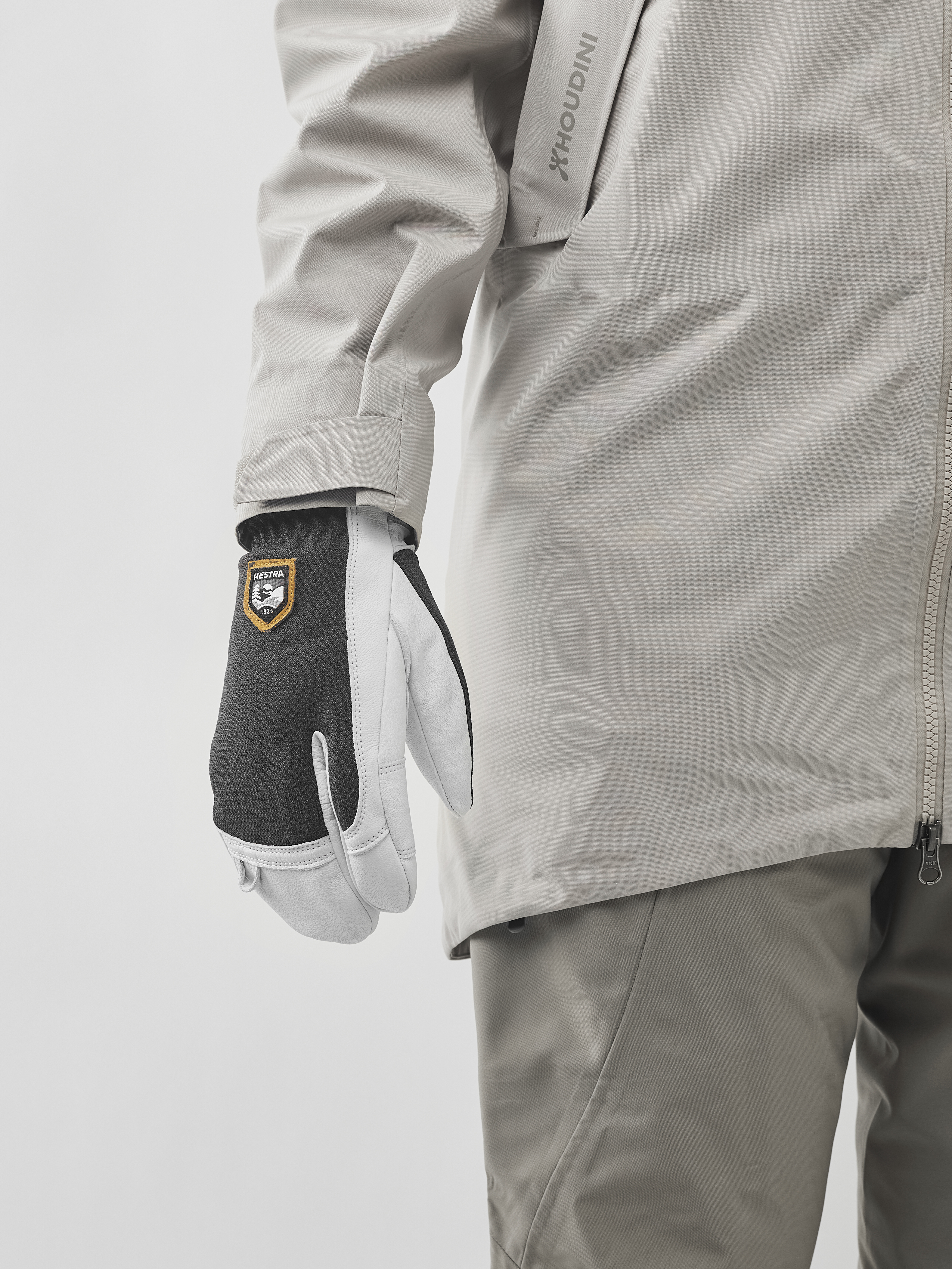 Army Leather Patrol 3-finger - Charcoal | Hestra Gloves