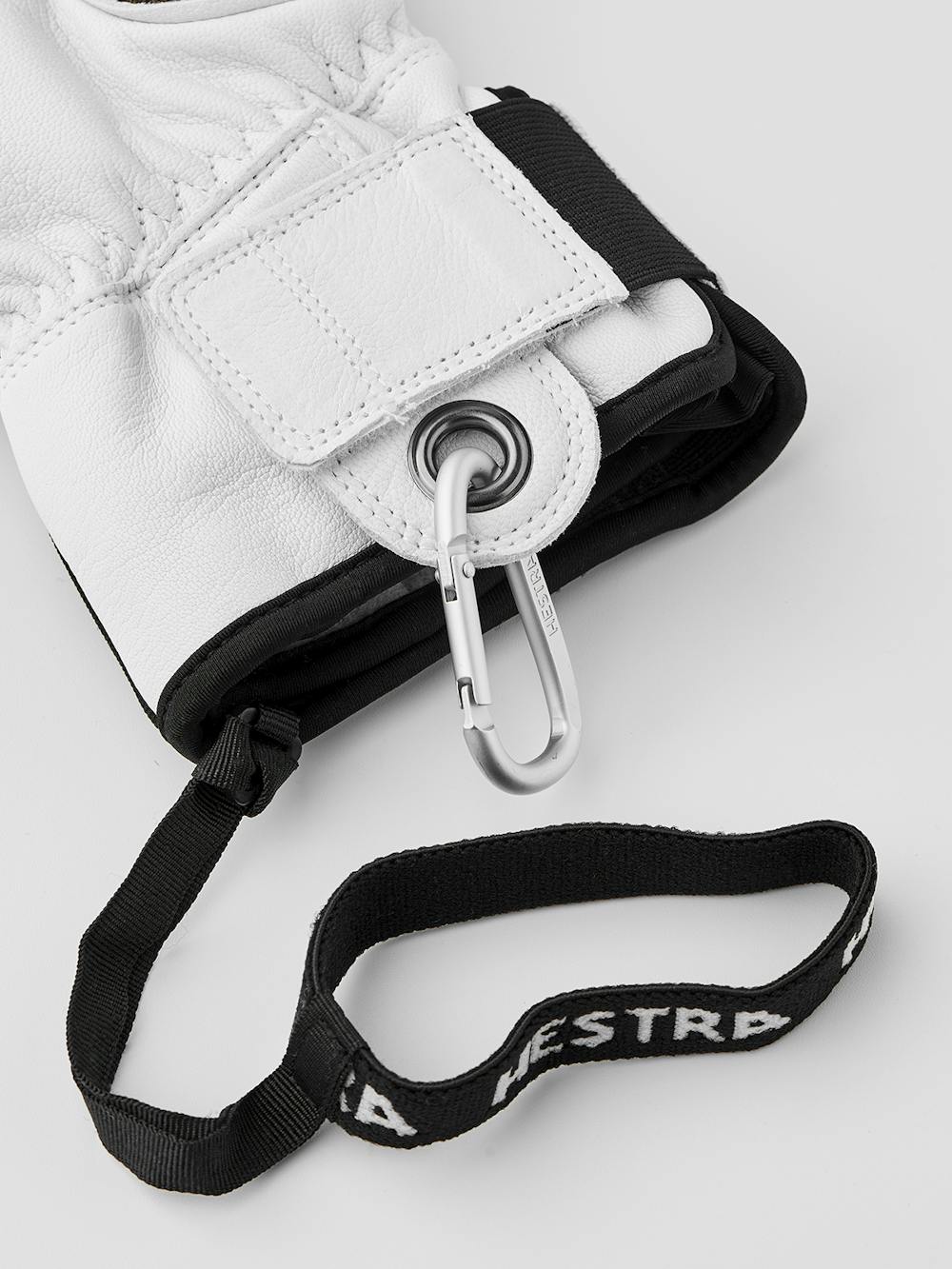 Moss green three finger glove with white goat leather palm
 (4 of 4)