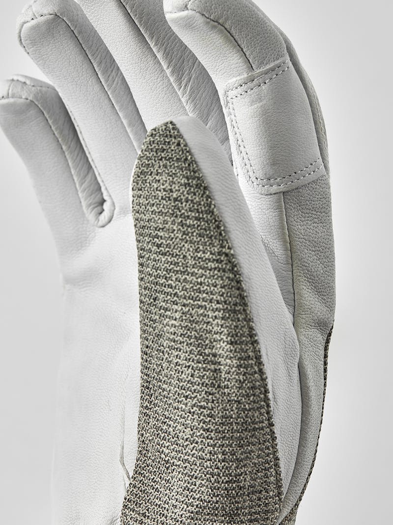 Light gray ski glove with white goat leather palm
 (4 of 6)