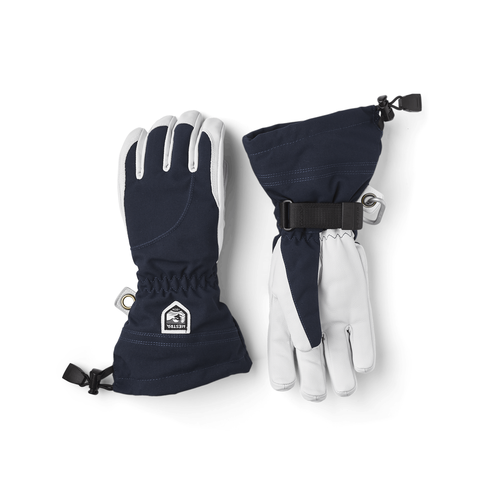 Dark blue ski glove with white goat leather palm
(1 of 7)