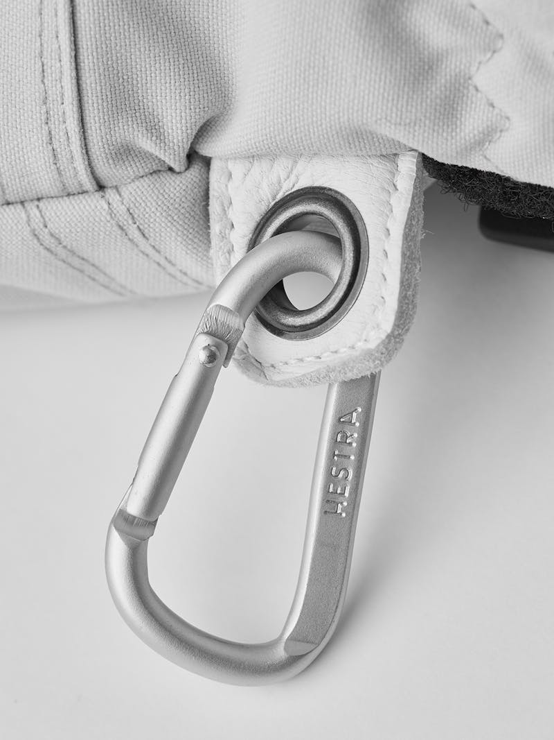 Light gray ski glove with white goat leather palm
 (7 of 8)