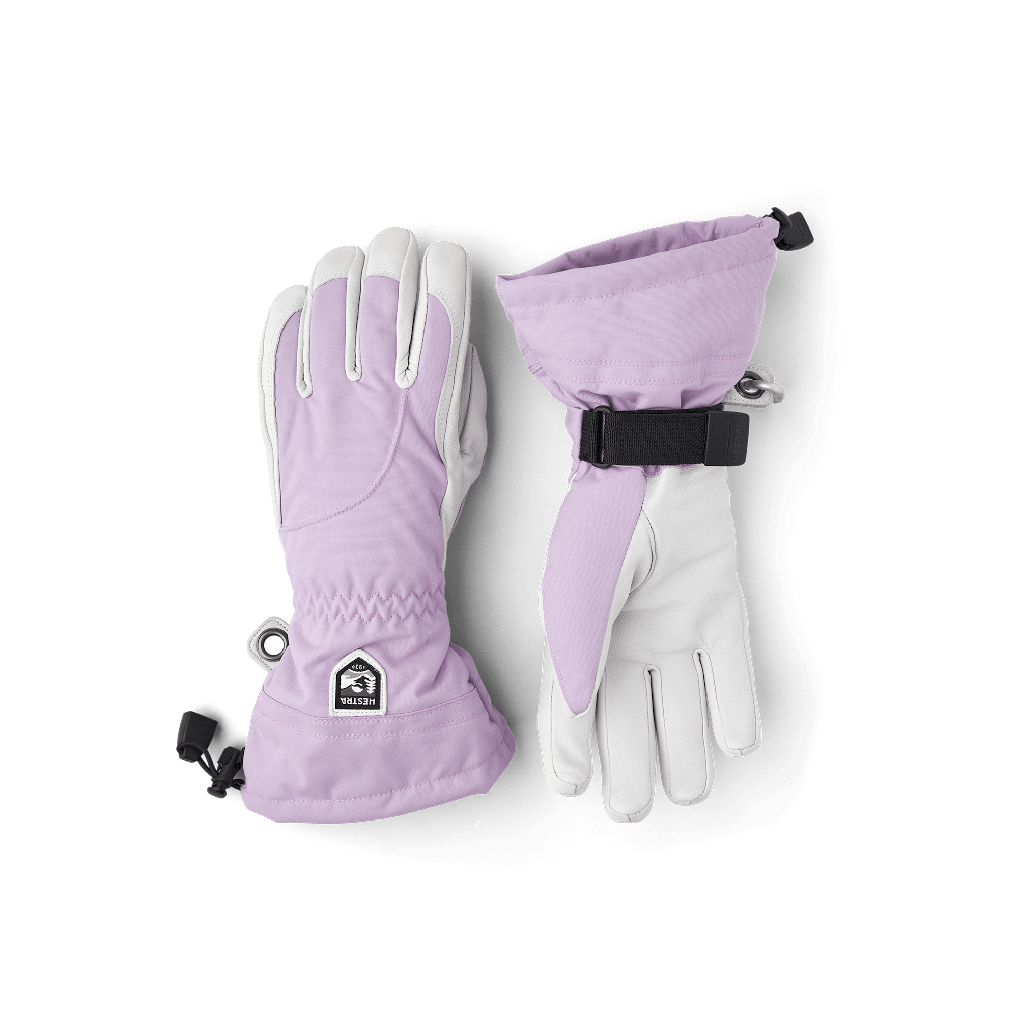 Light purple ski glove with white goat leather palm
 (1 of 9)
