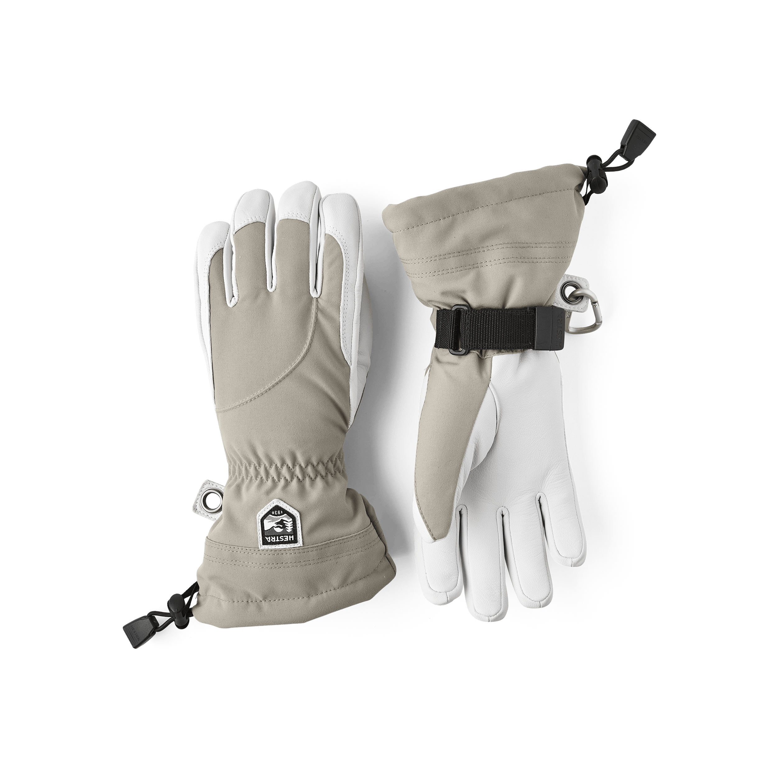 Heli Ski Female 5-finger i färgen Khaki/offwhite (1 av 7)