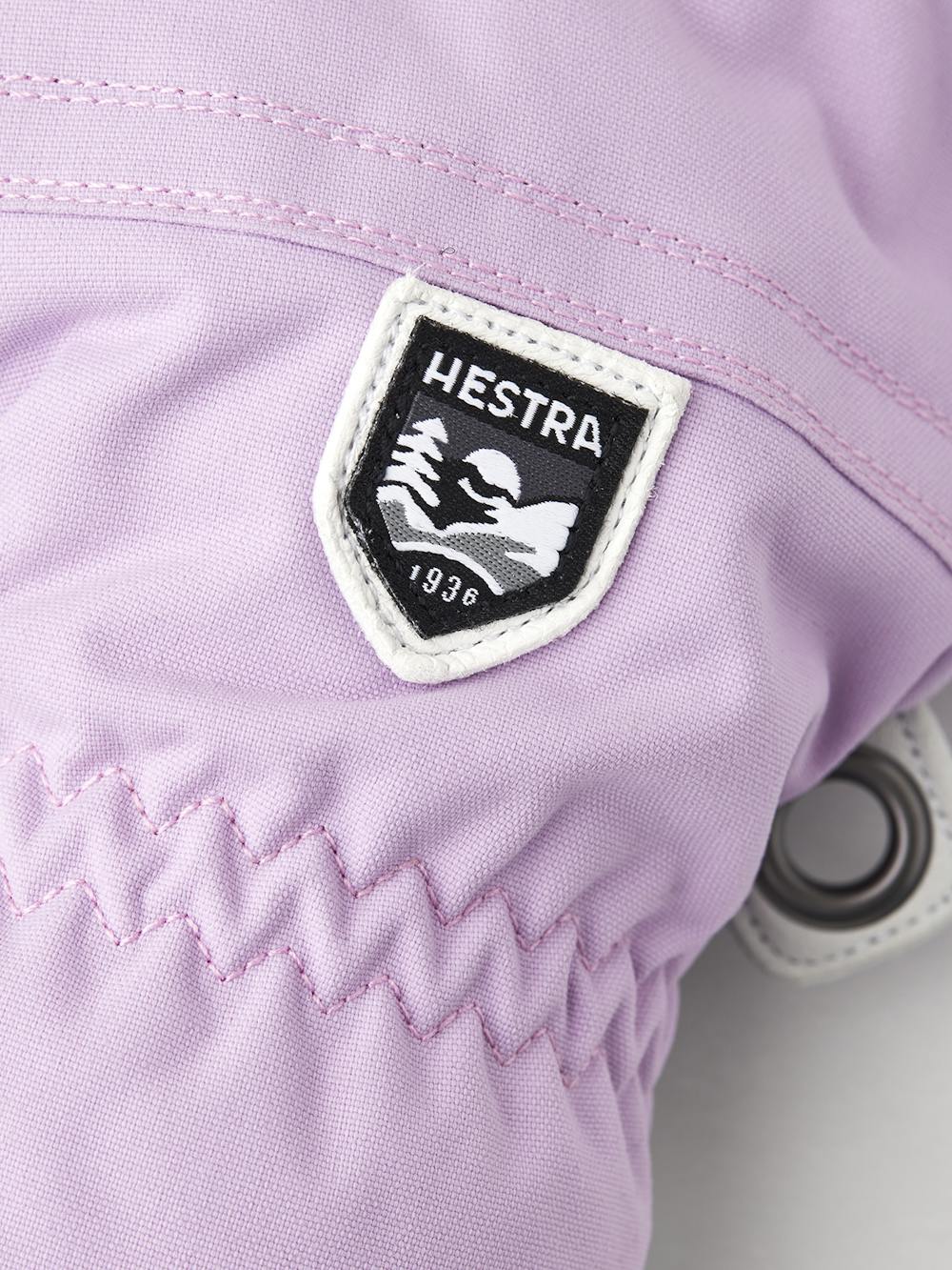 Light purple ski glove with white goat leather palm
 (5 of 9)