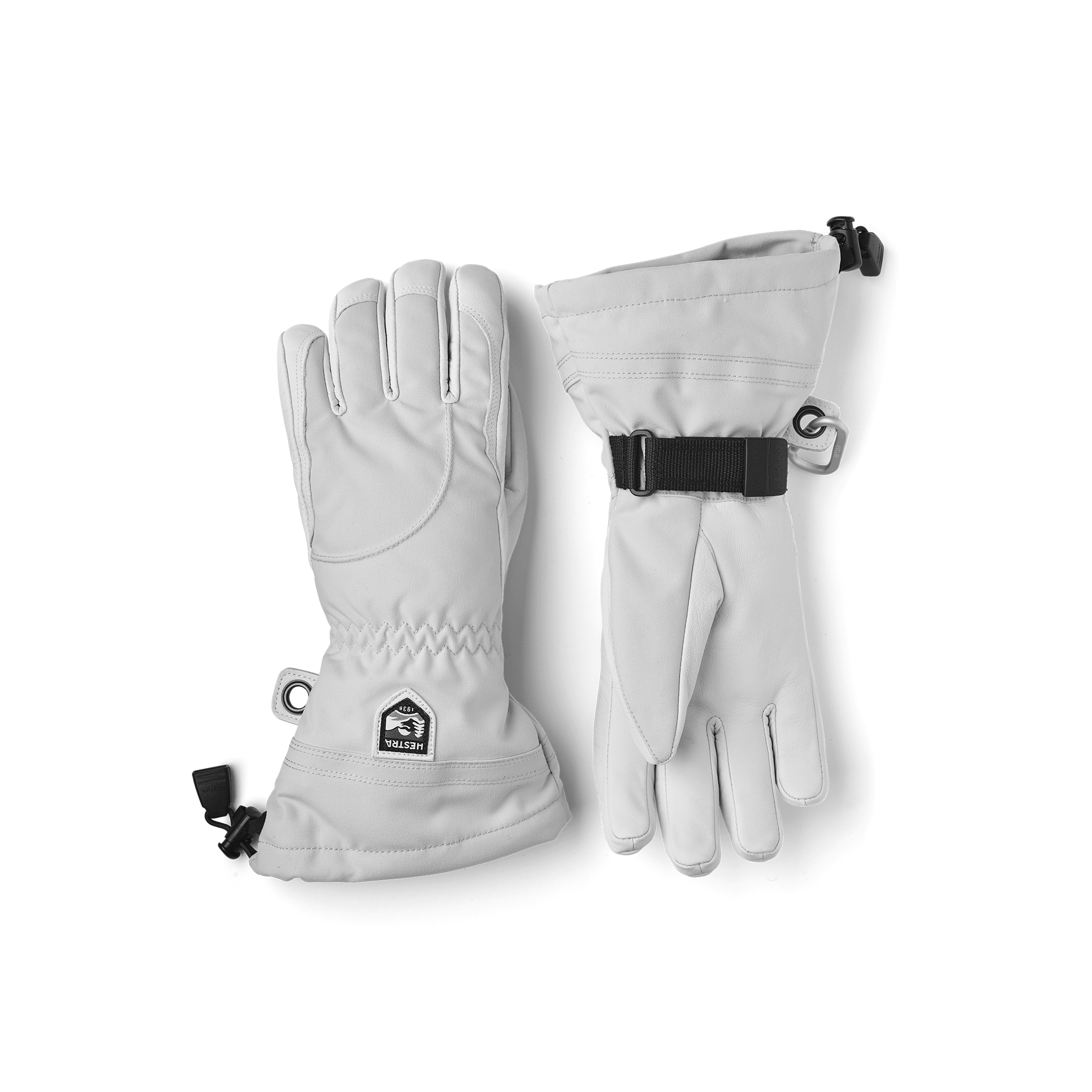 Light gray ski glove with white goat leather palm
(1 of 8)