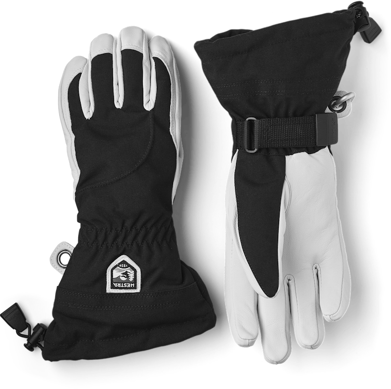 Black ski glove with white goat leather palm
 (1 of 8)