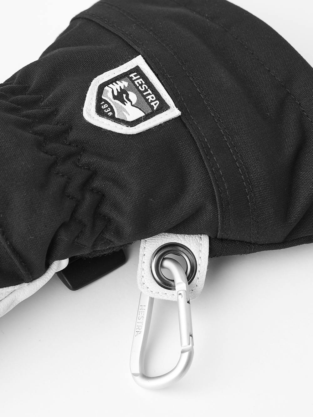 Black mitten with white goat leather palm
 (3 of 8)