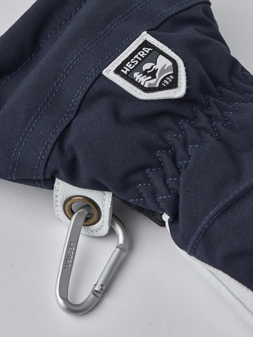 Dark blue mitten with white goat leather palm
 (2 of 6)