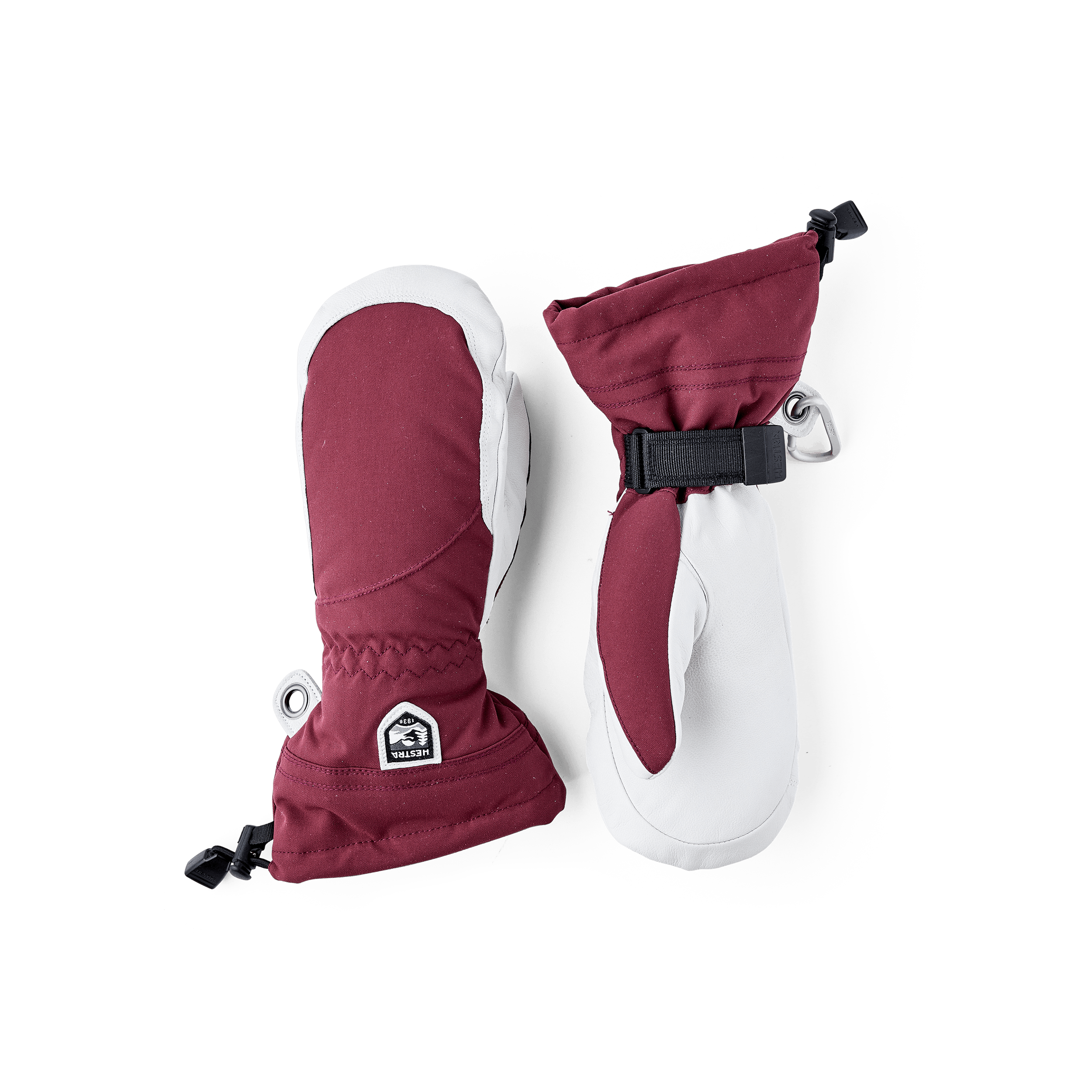Wine red mitten with white goat leather palm
(1 of 9)
