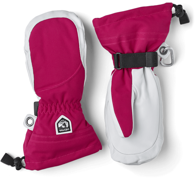 Heli Ski Female Mitt in the color Fuchsia & offwhite (1 of 8)