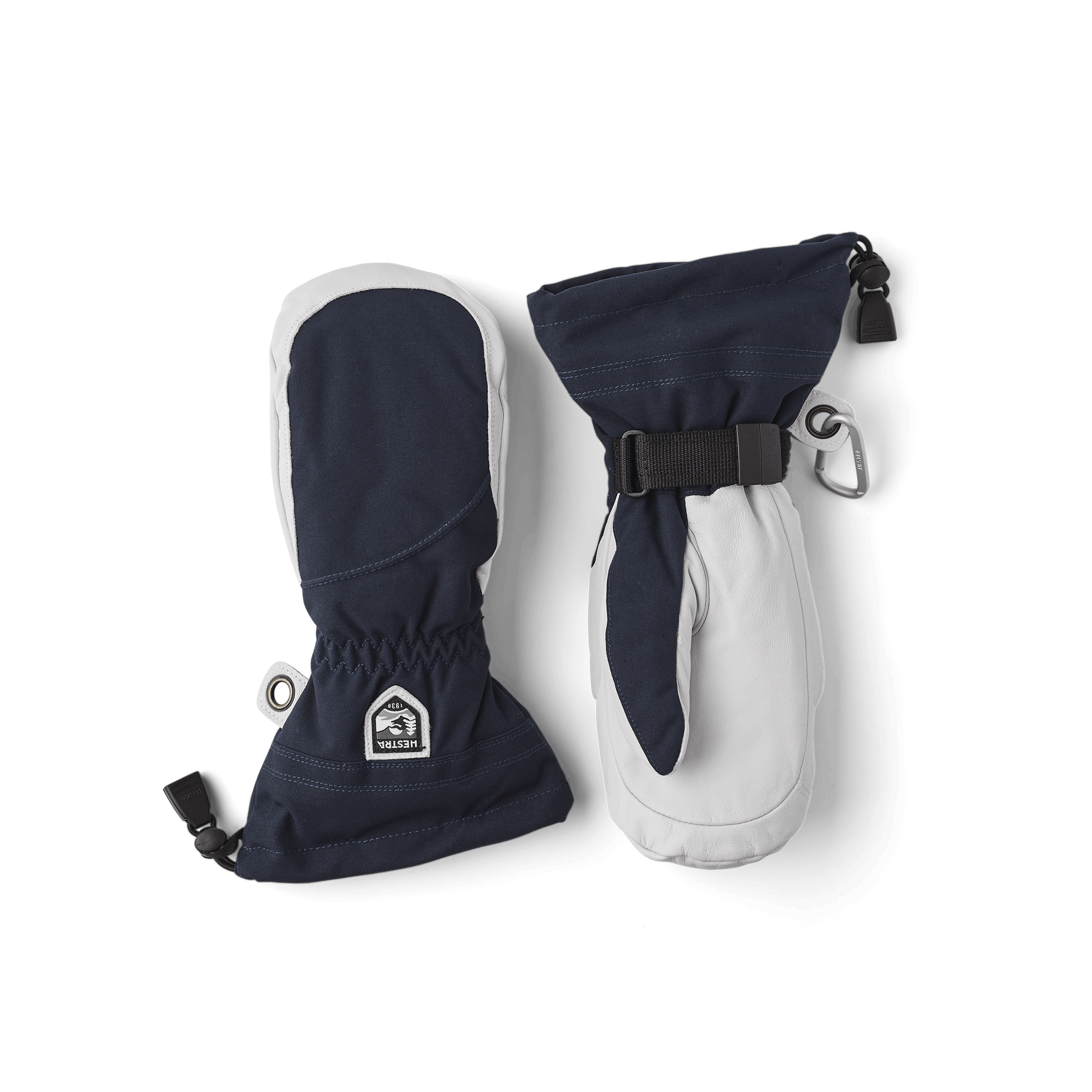 Dark blue mitten with white goat leather palm
(1 of 6)