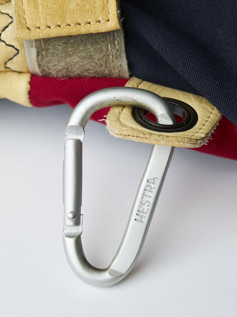 Blue ski glove with yellow cow hide palm
 (3 of 5)