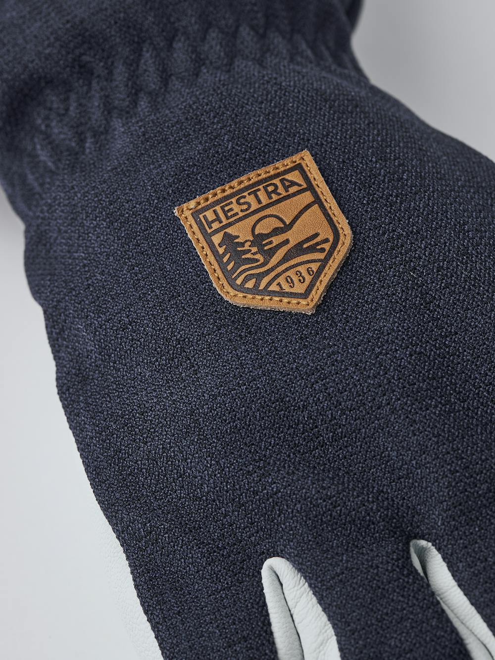 Dark blue ski glove with white goat leather palm
(5 of 6)