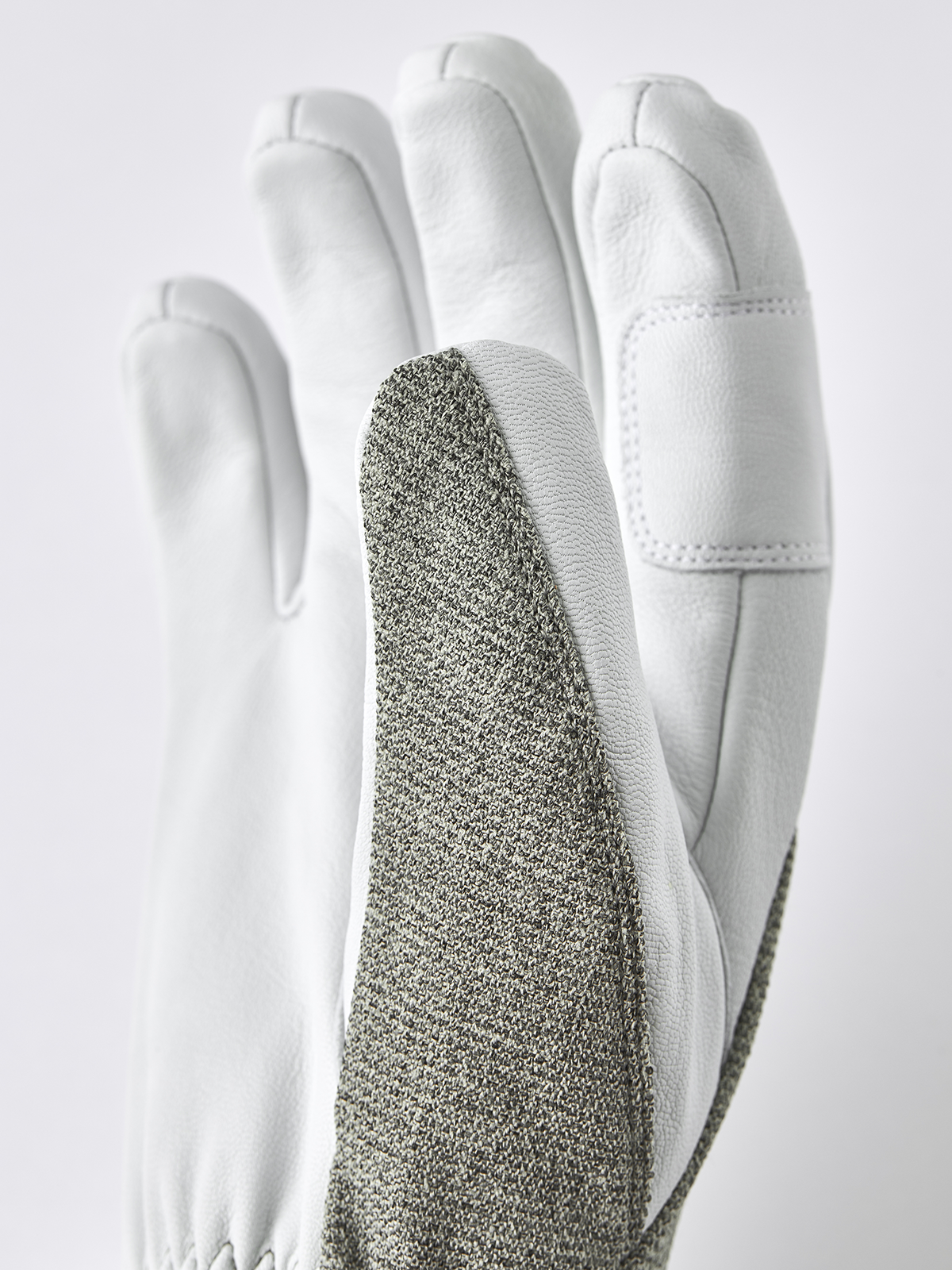 Army Leather Patrol Gauntlet - Light grey | Hestra Gloves