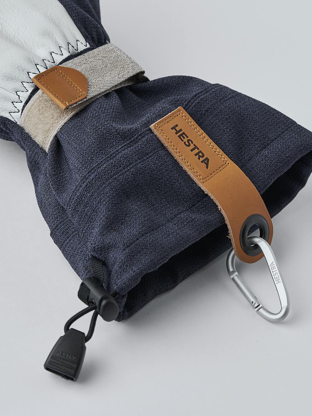 Dark blue ski glove with white goat leather palm
(3 of 6)