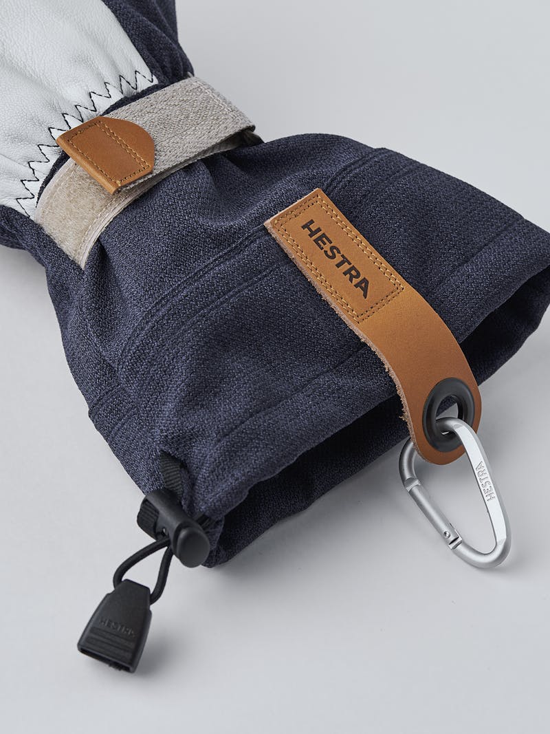 Dark blue ski glove with white goat leather palm
 (3 of 6)