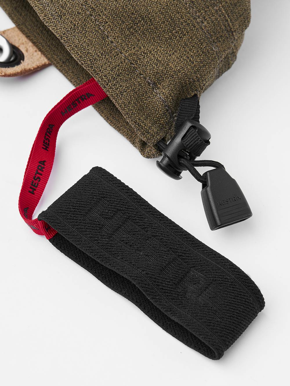 Moss green ski glove with white goat leather palm
 (8 of 8)