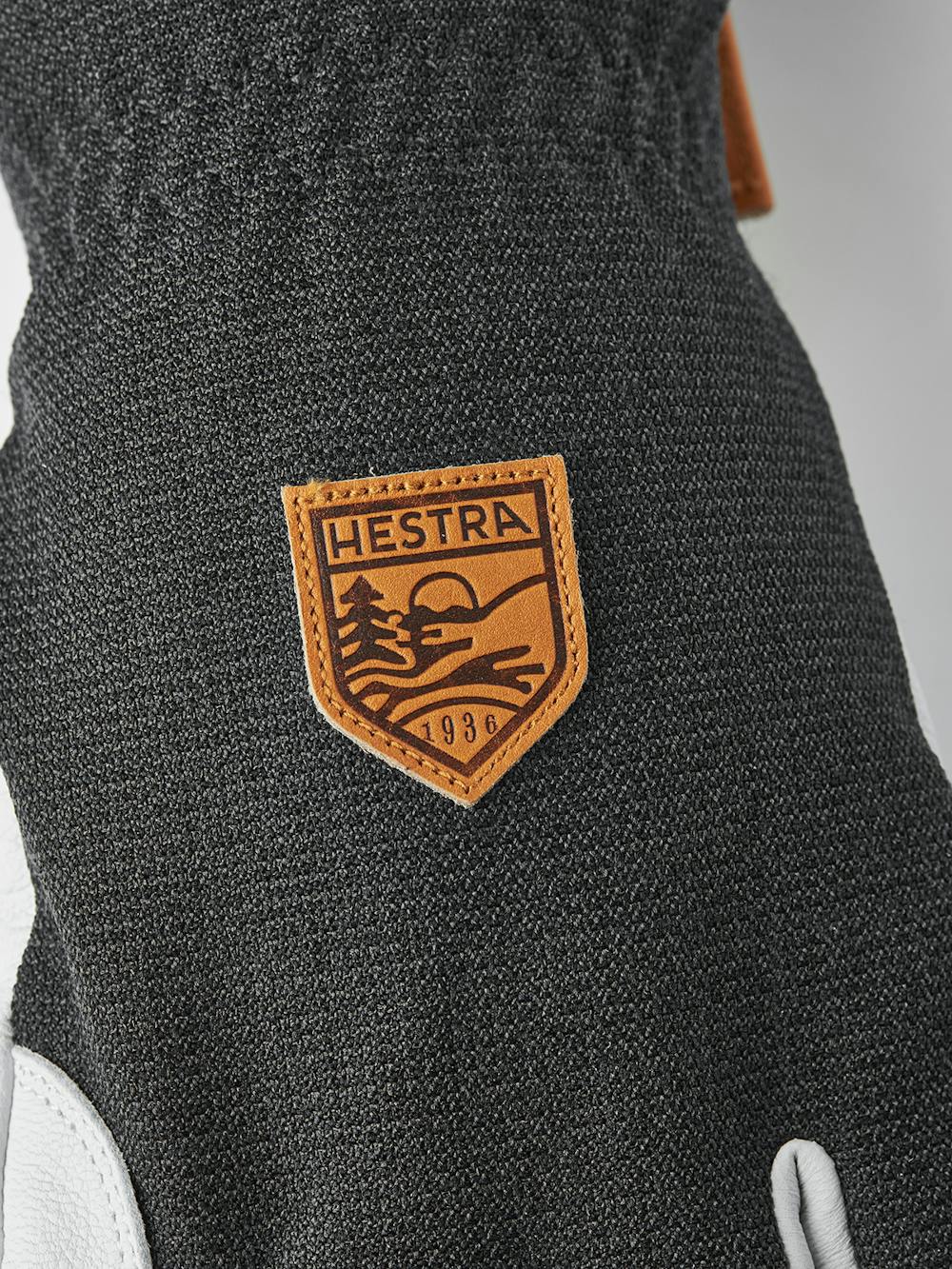 Dark gray ski glove with white goat leather palm
 (4 of 11)