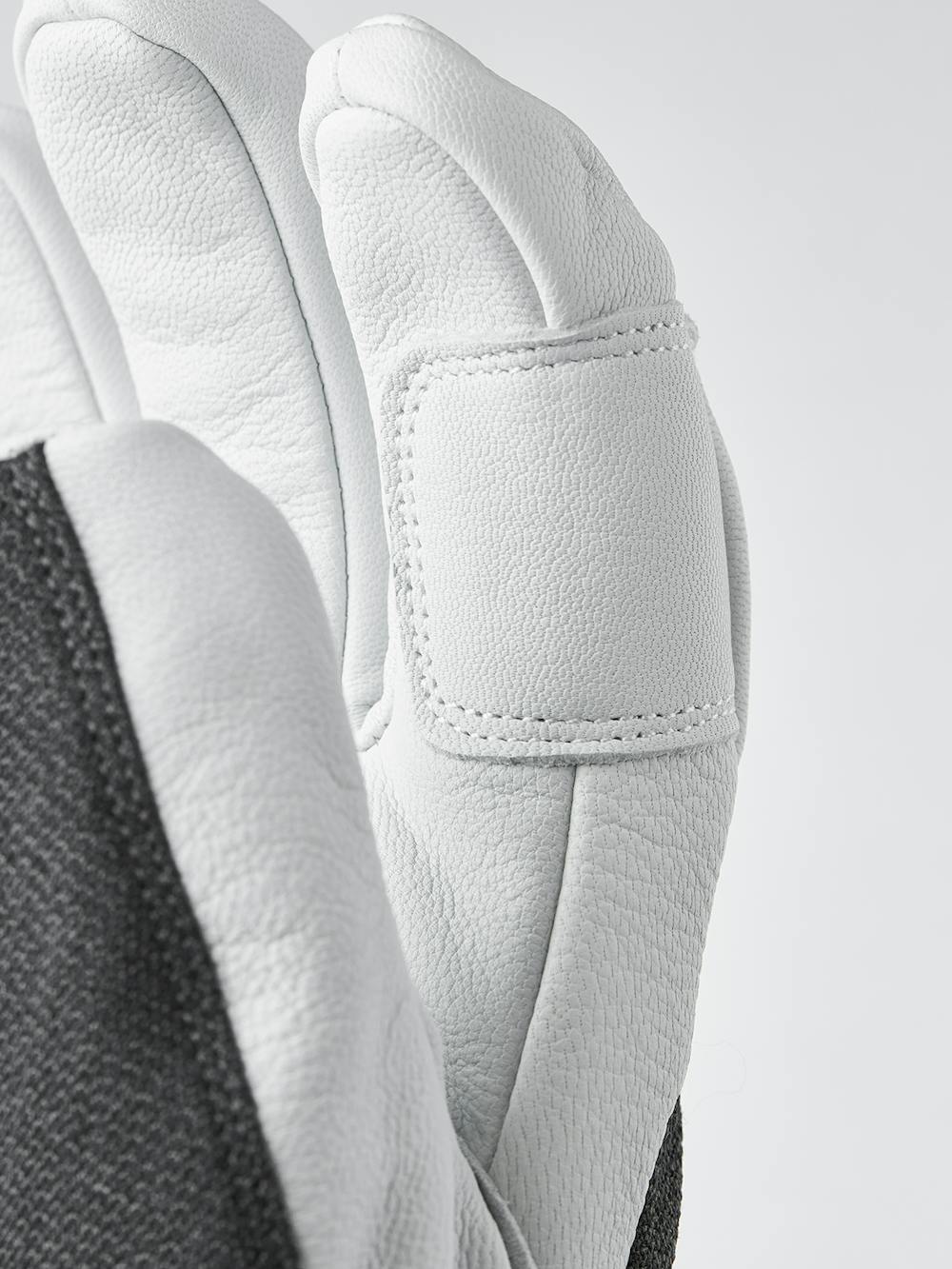 Dark gray ski glove with white goat leather palm
(10 of 11)