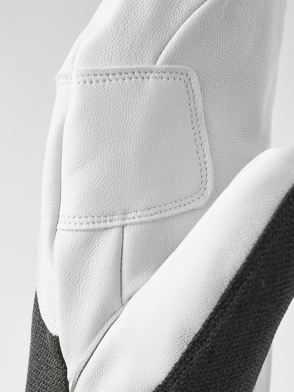 Dark gray mitten with white goat leather palm
 (5 of 6)
