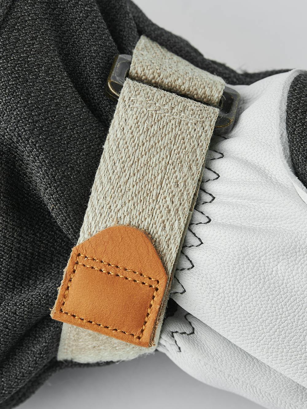 Dark gray mitten with white goat leather palm
(6 of 6)