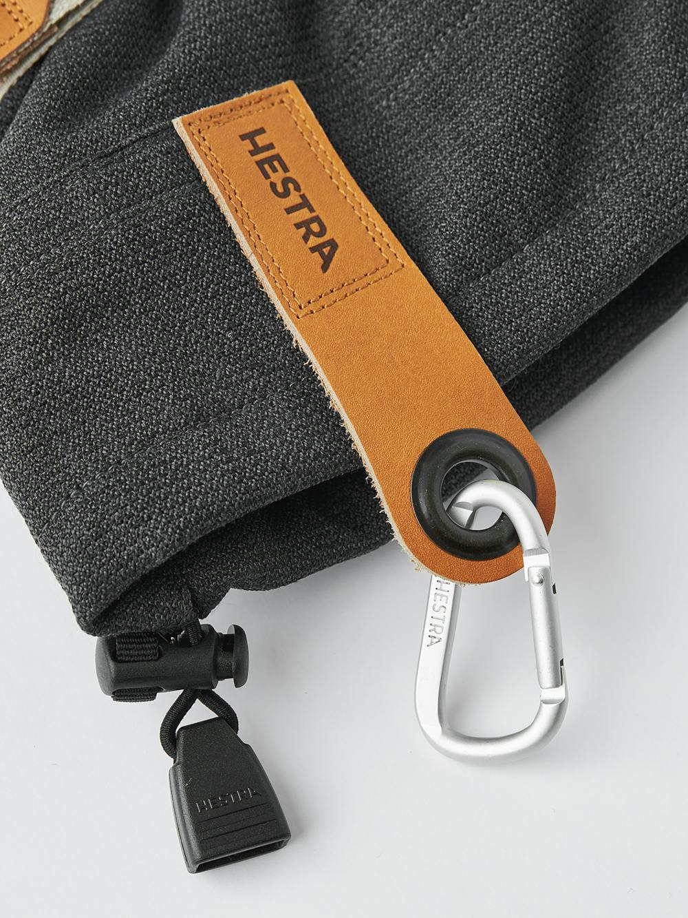 Dark gray mitten with white goat leather palm
 (2 of 6)