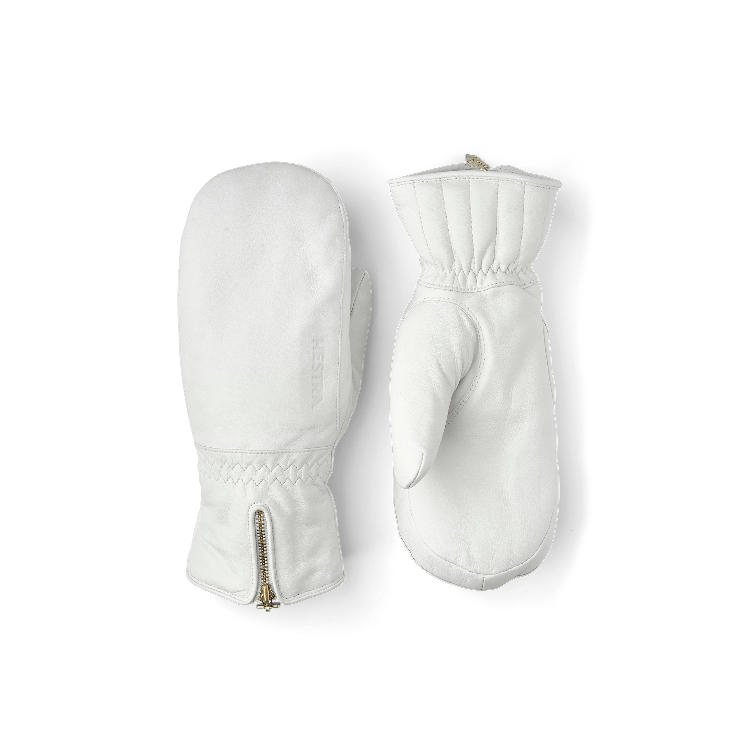 Leather Swisswool Classic Mitt in the color White (1 of 4)